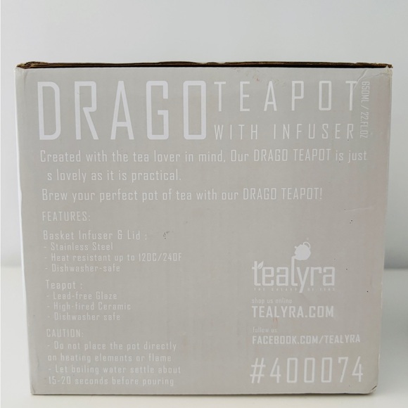 Tealyra Drago Ceramic Teapot with Infuser - Picture 6 of 8